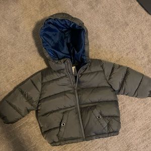 Zara baby - grey puffer jacket fleece lined